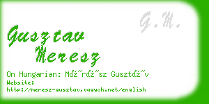 gusztav meresz business card